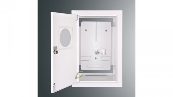 Rozdzielnica p/t licznikowa RW 19NN O T3F 402x253x220 z okienkiem z.p.9081 IP30 RAL9003