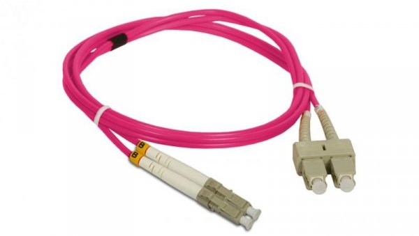 Patch cord MM OM4 LC-SC duplex 50/125 5.0m FOC-LCSC-5MMD-5-4