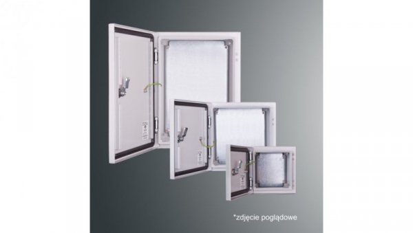 Obudowa n/t z płytą montaż PSH 503020 PROFIT 500x300x200 IP65 IK10 RAL7035 zamek herm.-D5