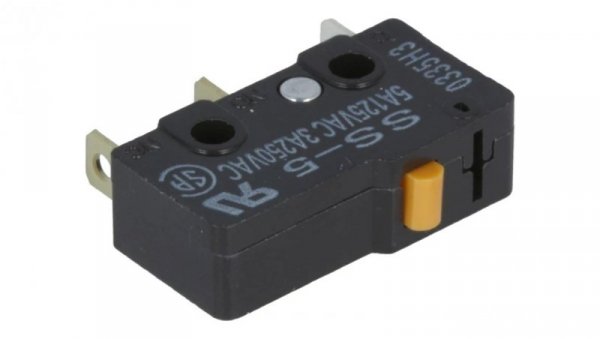 Mikroprzełącznik SNAP ACTION bez dźwigni SPDT 5A/125VAC IP40 SS-5