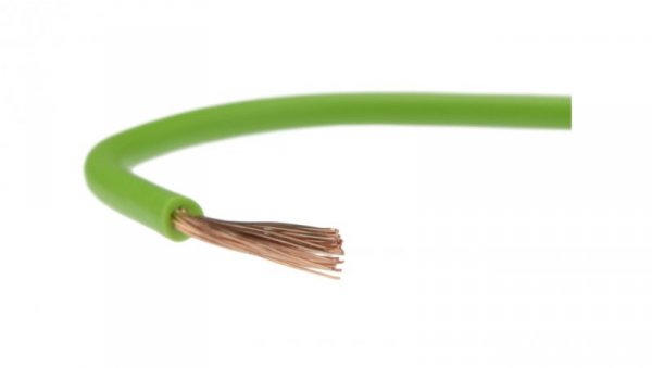 Przewód instalacyjny H05V-K / LgY 1 500V zielony linka giętka Elektrokabel /100m/