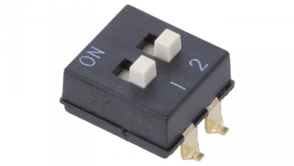 Przełącznik DIP-SWITCH Ilość sekcji 2 ON-OFF 0,025A/24VDC A6SN2104