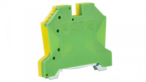Złączka na szynę TH35 6mm2 zielono-żółta PE