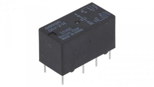 Przekaźnik elektromagnetyczny DPDT Ucewki 24VDC 0,5A/125VAC G5V-2-H 24VDC