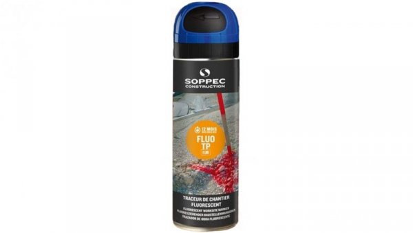 Farba geodezyjna do znakowania spray niebieska SOPPEC Fluo T.P.