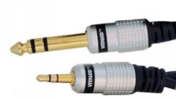 VITALCO MK68 Kabel Audio mini Jack 3,5mm Stereo (wtyk) / Jack 6,3mm Stereo (wtyk) 1,5m