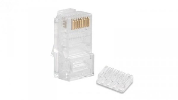 Wtyk RJ45 8P8C kat.6 UTP linka z prowadnicą WORECZEK 100szt.