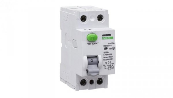 Wyłącznik różnicowoprądowy RCCB 2P 40A 0,03A typ AC Ex9L-N 108315