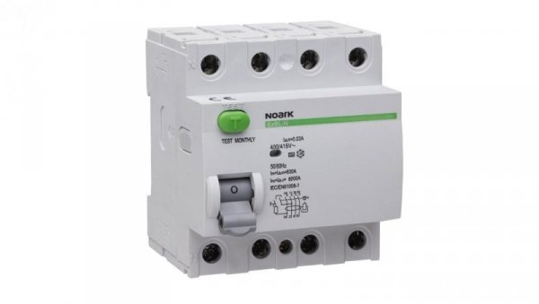 Wyłącznik różnicowoprądowy RCCB 4P 25A 0,03A typ AC Ex9L-N 108331
