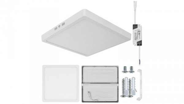 Plafon kwadrat natynkowy LED 24W 4000K 1800LM neutralny
