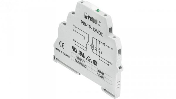 Przekaźnik interfejsowy AgSnO2 1P 12A 24V DC AgSnO2 PI6-1P-24VDC 858550
