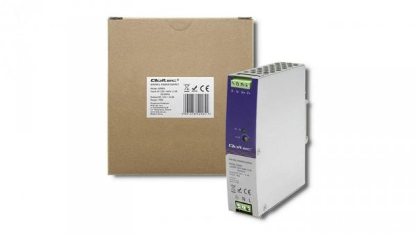 Qoltec Przemysłowy zasilacz na szynę DIN 75W 12V 6.3A