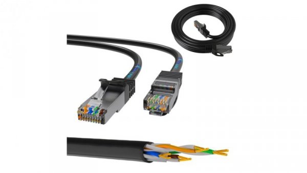Patchcord LAN Miedź Kabel sieciowy skrętka Extralink Kat.5e FTP 0.5m