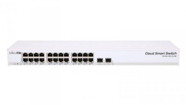 Switch 24x RJ45 1000Mb/s, 2x SFP+ MikroTik CRS326-24G-2S+RM