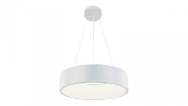 Okrągły żyrandol MALAGA LED barwa ciepła do stylowej sypialni biały LP-622/1P WH Light Prestige