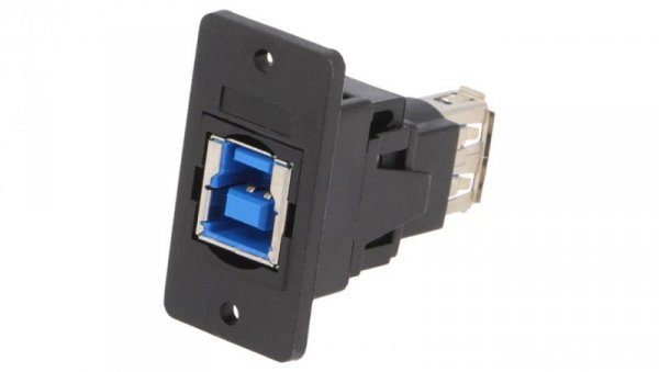 Adapter USB A - USB B 3.0 gniazdo SLIM złocony CP30606NX