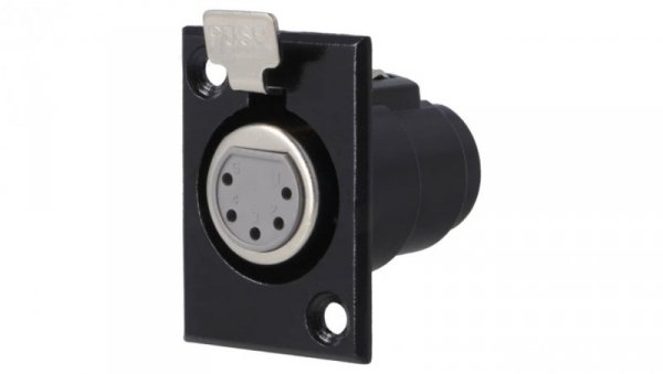 Gniazdo XLR żeńskie PIN 5 z przyciskiem na panel przykręcany FC6171