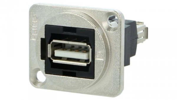 Łącznik USB A - USB A 2.0 FT metal 19x24mm CP30208NM