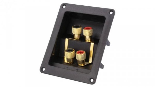Zacisk głośnikowy ze zworkami na panel przykręcany 81x108mm HFRP-01B