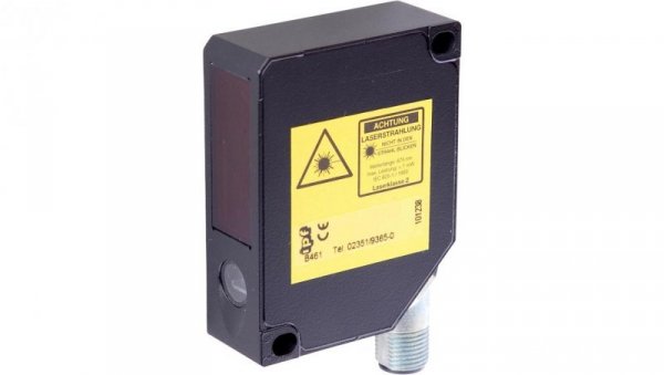 PT65002H, czujnik laserowy, czujnik rozproszonego odbicia, 65x50x21mm, Sn:100-600mm, 12-28V DC, 0-10V, Złącze M12 5pin, IP67,