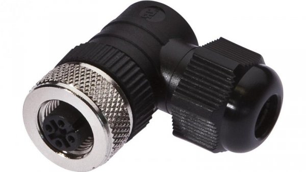VK003C20, Gniazdo kablowe Ø4-8mm, 4A, 240V, -25-90C, M12 żeńskie 4pin, IP67
