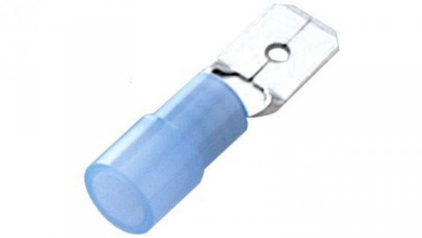 Konektor płaski Męski 0.8 x 6.35mm 1.5 › 2.5 mm2, 16 › 14 AWG długość 22mm Izolacja: Izolowane /100szt./