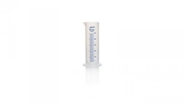 Cylinder miarowy 500ml PP średnica 54mm podziałki Tak 218.0 x 66.0mm RS PRO