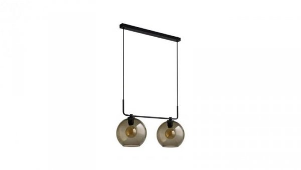 Nowodvorski lampa wisząca MONACO E27 x 2 Szkło Przewód w oplocie Czarny ~220-230 V MAX: 2x60W