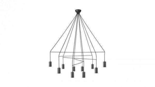 Nowodvorski lampa wisząca IMBRIA GU10 x 10 Stal lakierowana Przewód w oplocie Czarny ~220-230 V MAX: 35W