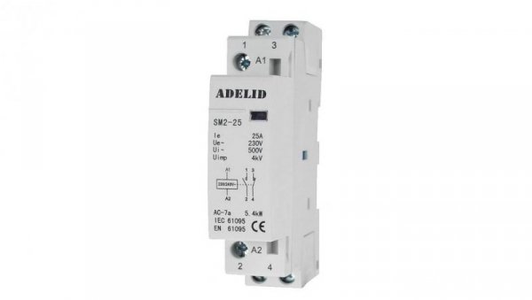 STYCZNIK MODUŁOWY 25-11 230V 20A 25A 1P 1NO 1NC SM2 25-11-230V