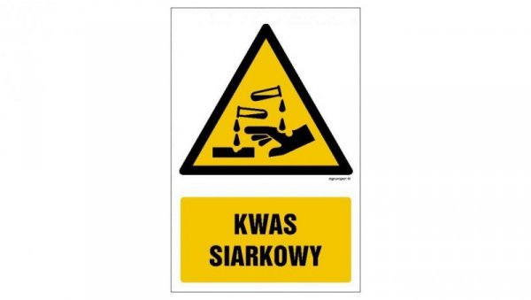 ZNAK - GF010 Kwas siarkowy 10 x 15 cm KS - Folia podłogowa foto.