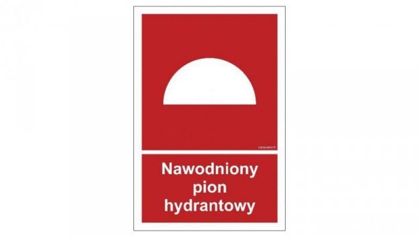 ZNAK - BB019 Nawodniony pion hydrantowy 10 x 14,8 cm KS - Folia podłogowa foto.