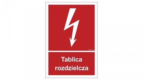 ZNAK - BC009 Tablica rozdzielcza - arkusz 9 naklejek 5 x 7,4 cm FS - Folia samoprzylepna foto.