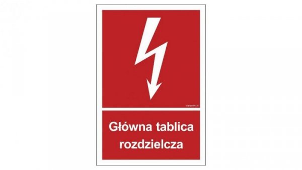ZNAK - BC010 Główna tablica rozdzielcza - arkusz 9 naklejek 5 x 7,4 cm FN - Folia samoprzylepna