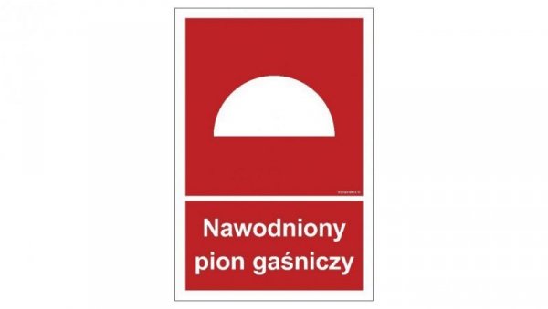 ZNAK - BC046 Nawodniony pion gaśniczy 15 x 22,2 cm PN - Płyta 1mm