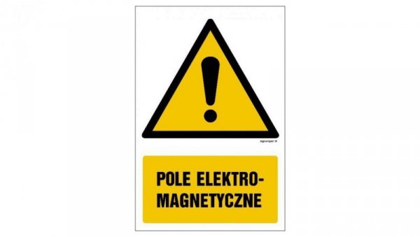 ZNAK - GF002 Pole elektromagnetyczne 15 x 22,5 cm FN - Folia samoprzylepna