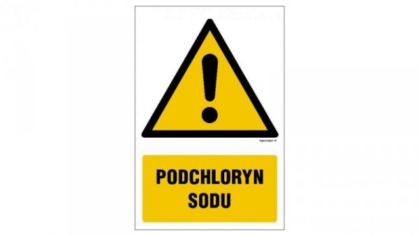 ZNAK - GF054 Podchloryn sodu 10 x 15 cm TS - Płyta TD foto.