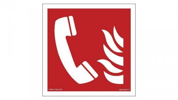 ZNAK - BF006 Telefon bezpieczeństwa 15 x 15 cm KN - Folia podłogowa