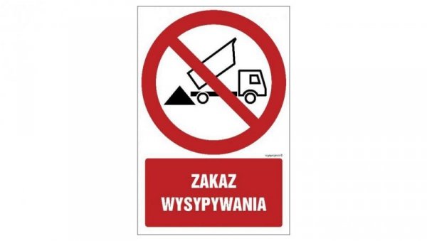 ZNAK - GC034 Zakaz wysypywania 10 x 15 cm PN - Płyta 1mm