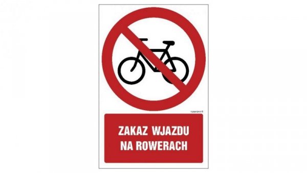 ZNAK - GC065 Zakaz wchodzenia z wózkami 15 x 22,5 cm KN - Folia podłogowa