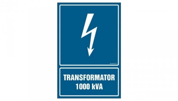 ZNAK - HG026 Transformator 1000 kVA 35 x 52,5 cm FN - Folia samoprzylepna