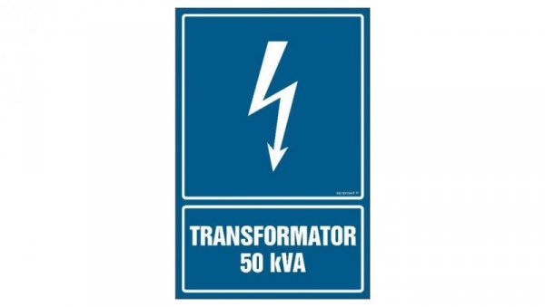 ZNAK - HG038 Transformator 50 kVA 7,5 x 10 cm PN - Płyta 1mm