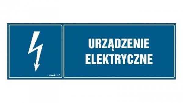 ZNAK - HH016 Urządzenie elektryczne - arkusz 8 naklejek - arkusz 8 naklejek 10 x 3,3 cm FN - Folia samoprzylepna