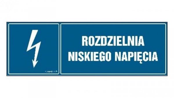 ZNAK - HH033 Rozdzielnia niskiego napięcia - arkusz 8 naklejek - arkusz 8 naklejek 10 x 3,3 cm FN - Folia samoprzylepna