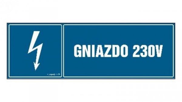 ZNAK - HH036 Gniazdo 230 V 20 x 6,7 cm FN - Folia samoprzylepna