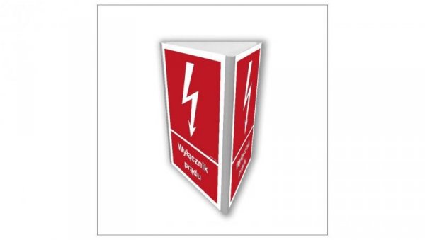 ZNAK - BC807 Wyłącznik prądu (3D dościenny) 50 x 75 cm PN - Płyta 1mm