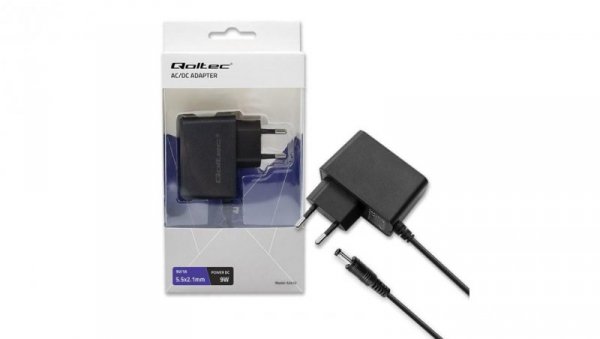 Qoltec Zasilacz wtyczkowy PREMIUM 9W 9V 1A 5.5*2.1