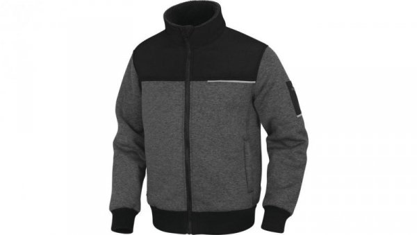 Bluza molton z polaru poliester SHERMAN2, kolor: szaro-czarny, rozmiar: L / SHER2GNGT
