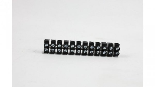 Złączka listwa zaciskowa 12-torowa 10,00 mm2 czarna / 18409