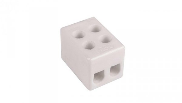 Złączka gwintowa porcelanowa szkliwiona 2,5 mm² 2 tory CPO 2-2.5 80016516 /20szt./